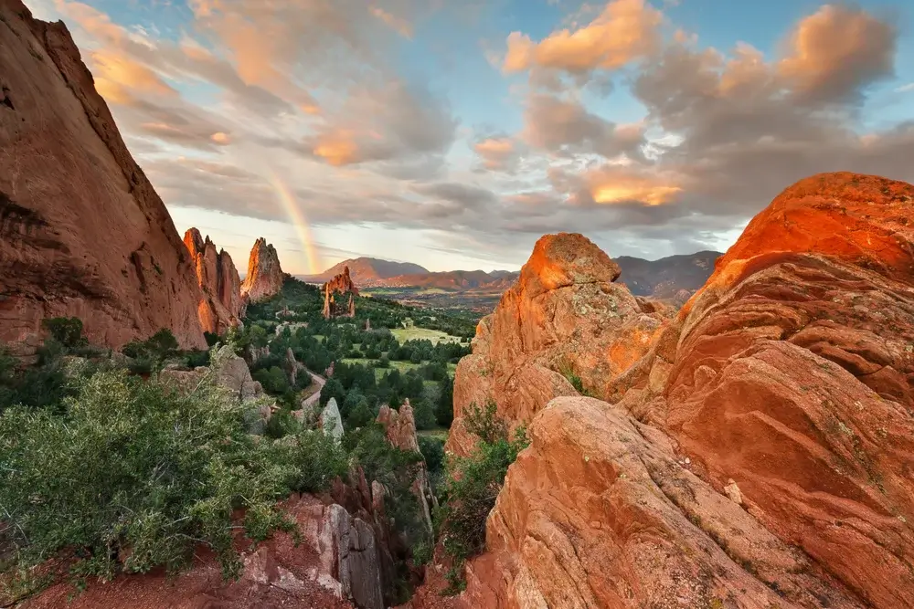 Garden of the Gods - Rocks and rainbow