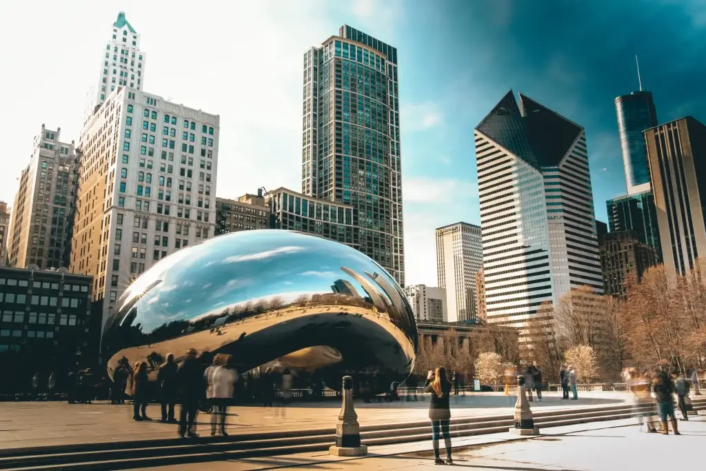 Cloud Gate in Chicago, Route 66