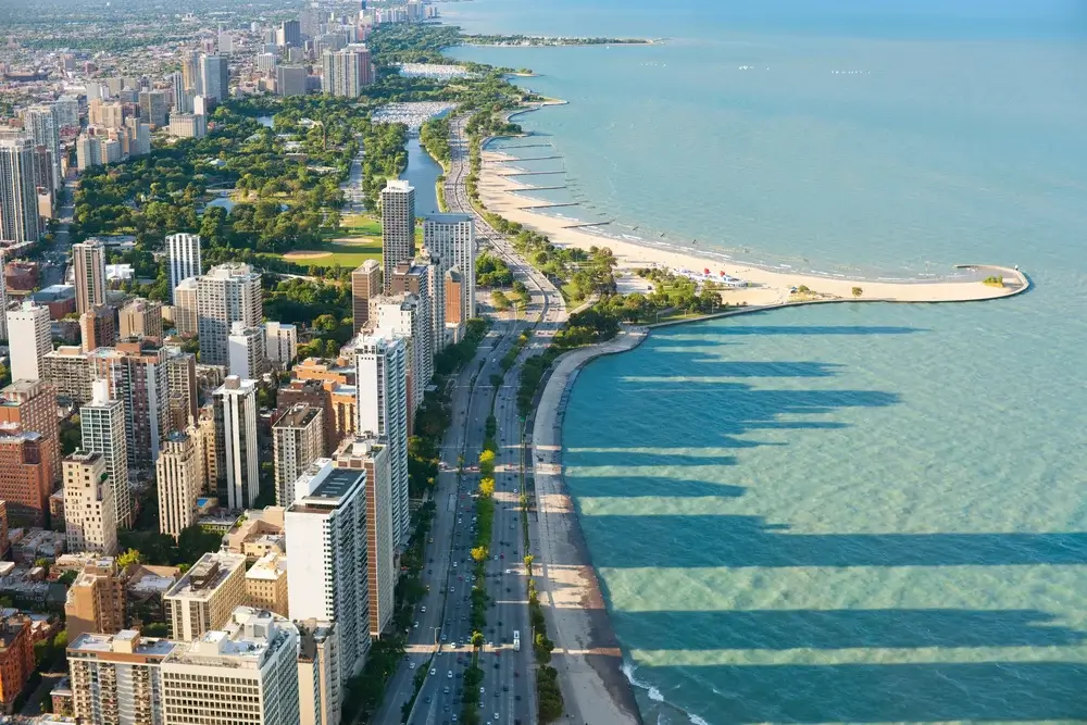 Lake Michigan, Chicago, Great Lakes, Illinois, USA