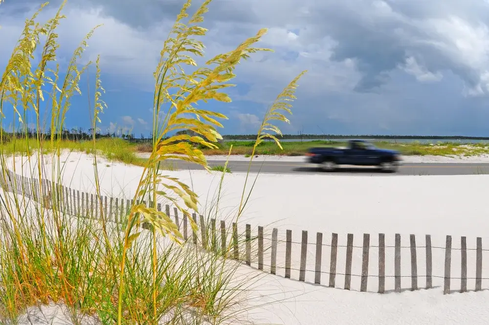 Florida Panhandle, Florida, USA, Road along gulf coast