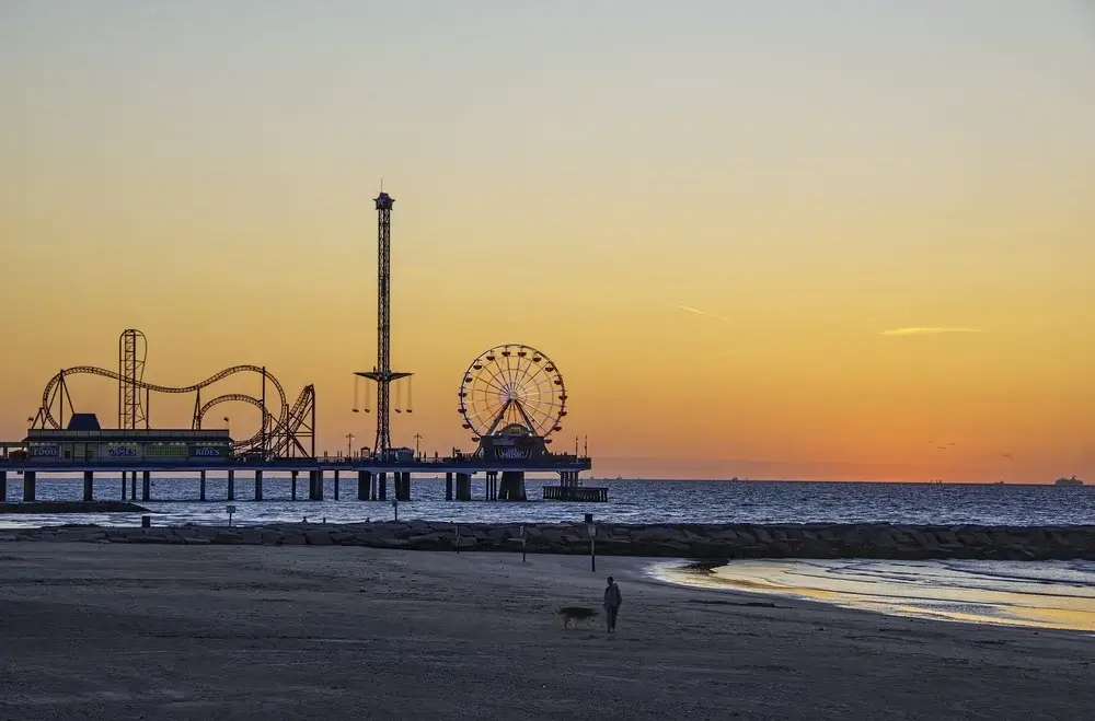 Galveston Beach Pier Texas