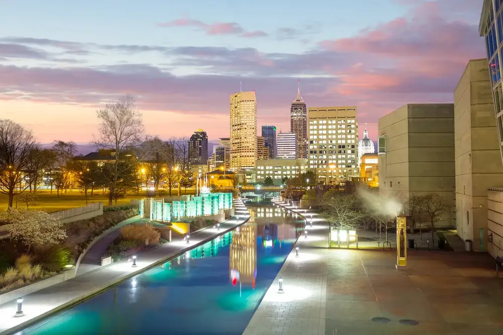 Indianapolis - skyline at twilight