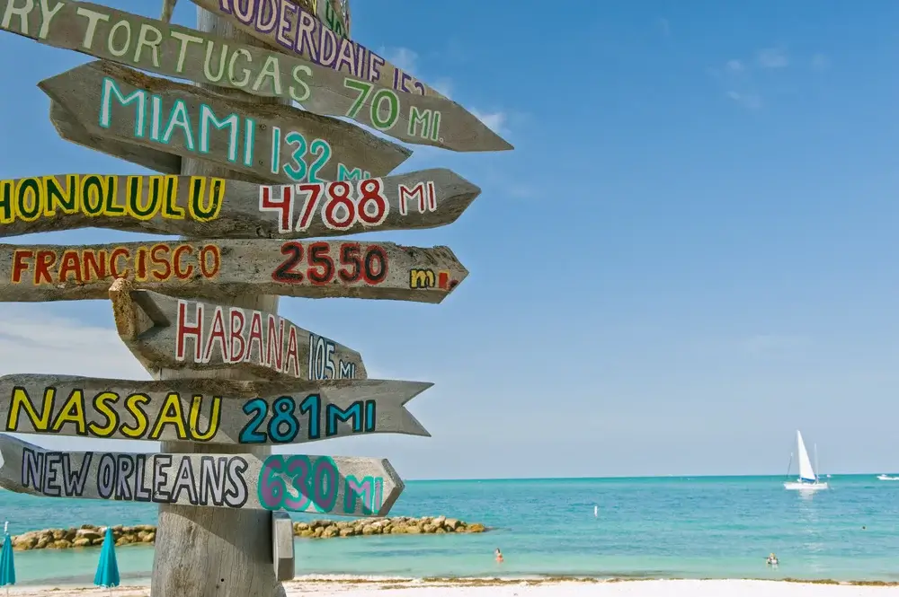 Florida Keys sign, USA