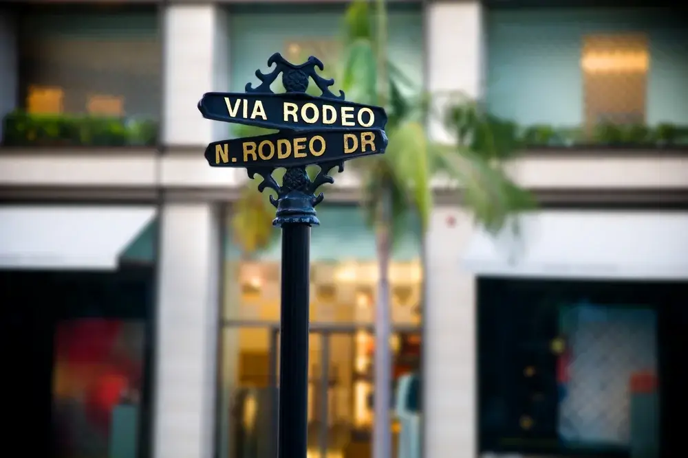 Rodeo Drive Sign in Los Angeles, Beverly Hills, California, USA