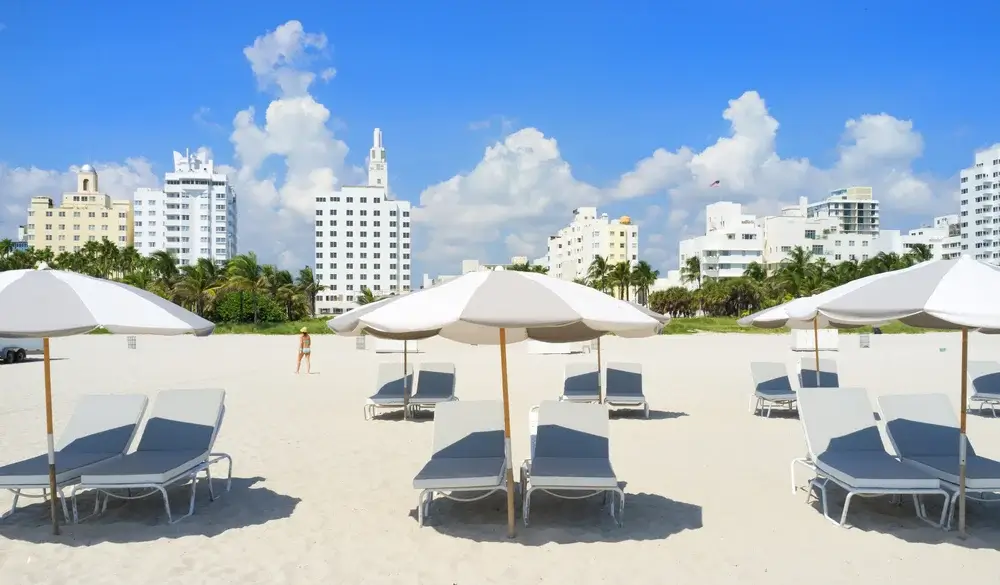 Beach in Miami, Florida, USA, Atlantic Explorer Road Trip