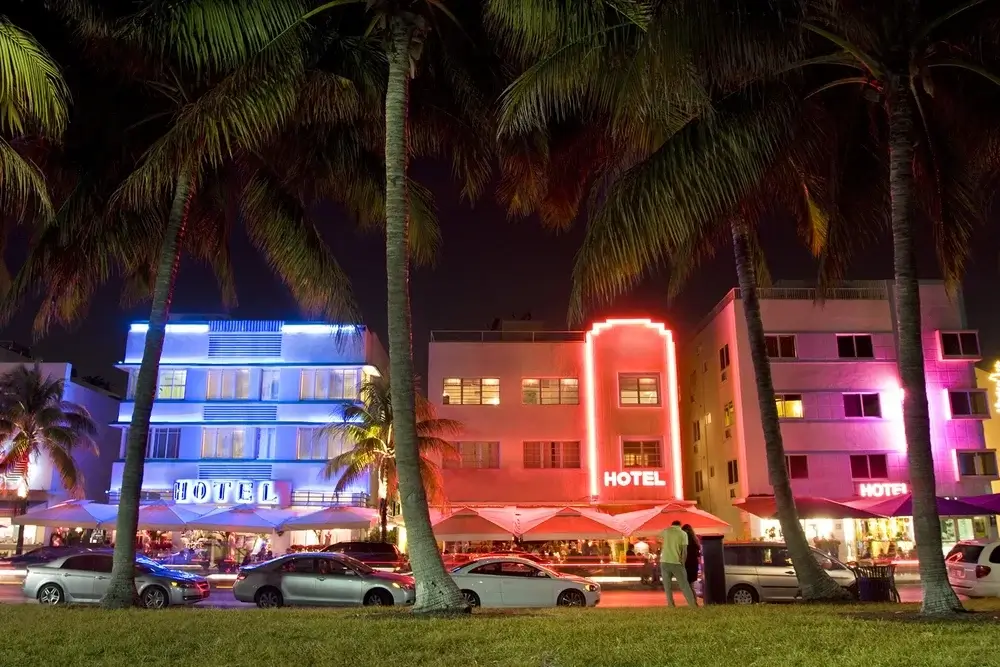 Ocean Drive in Miami, Florida, USA