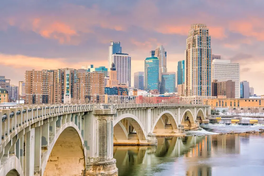 Minneapolis skyline in Minnesota