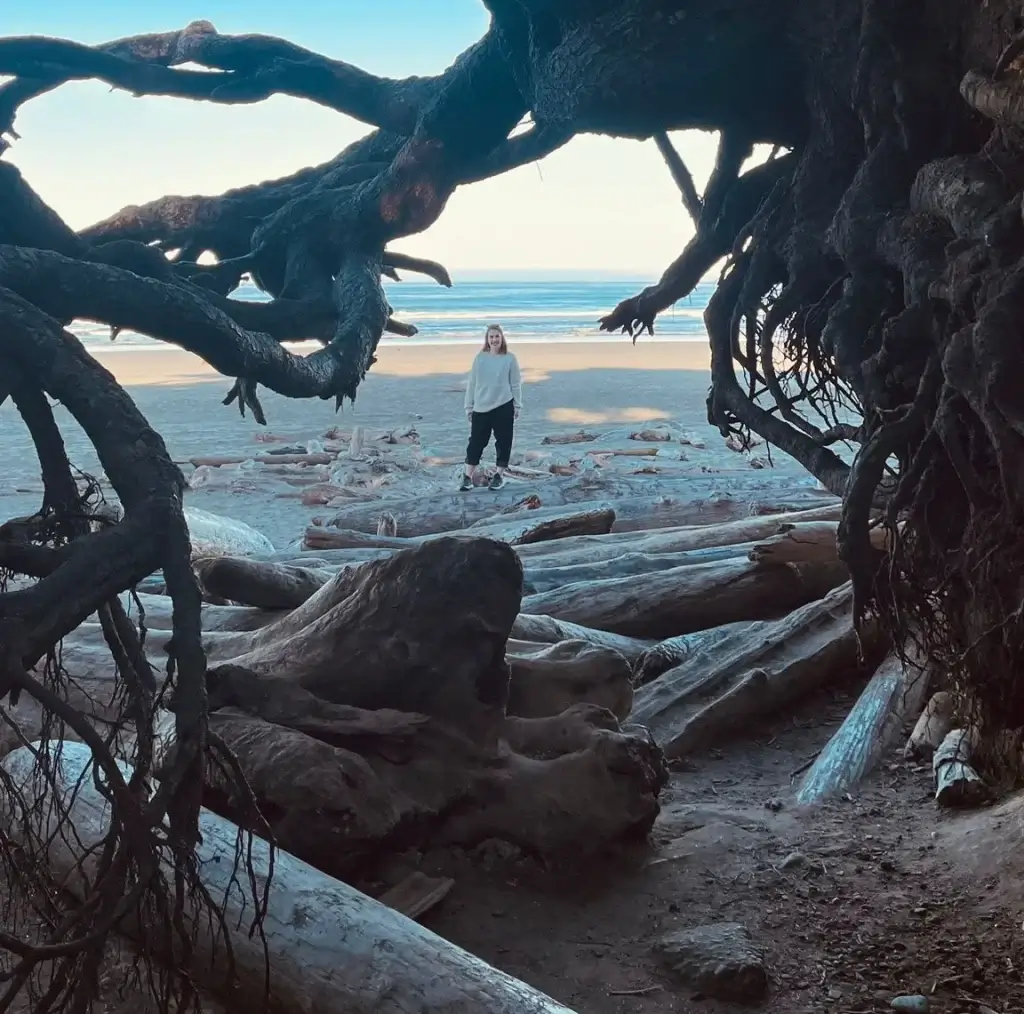 Shelby, at the Tree of Life, Fork WA