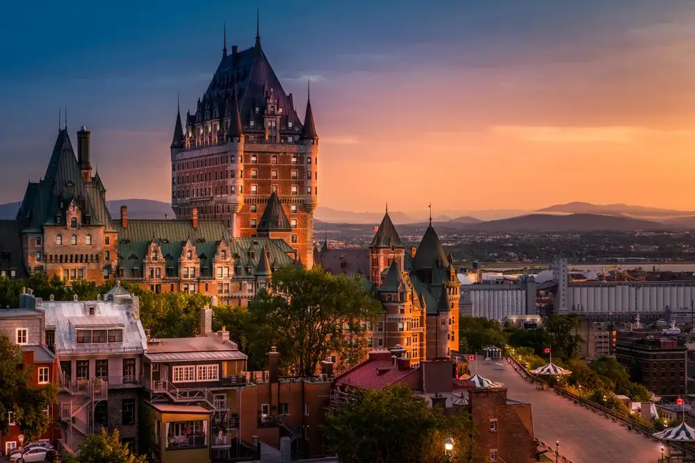 Quebec City - Frontenac Castle in Old Quebec City