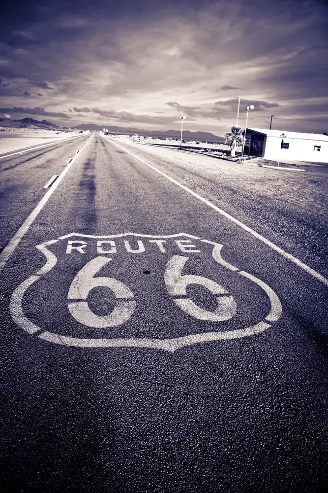 Route 66 - Historic Route 66 in the California desert