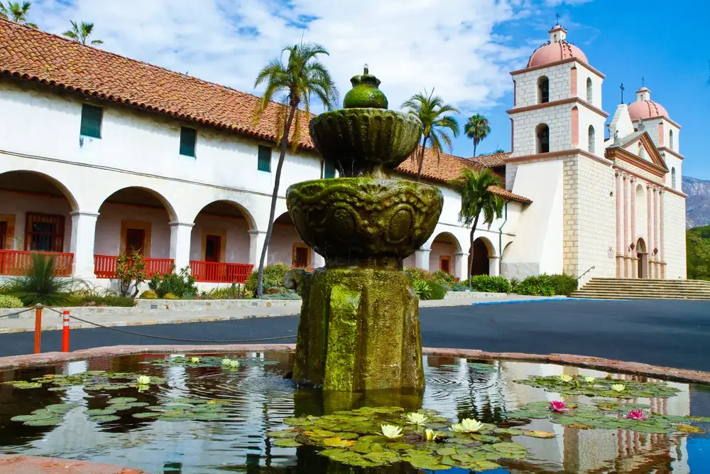 Old Mission in Santa Barbara, California, USA