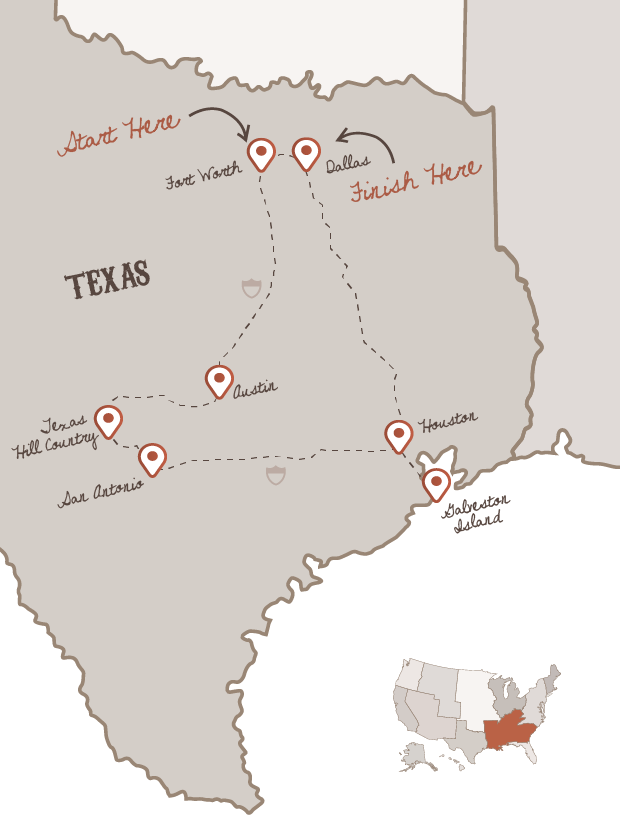 Texas Triangle route with The American Road Trip Company