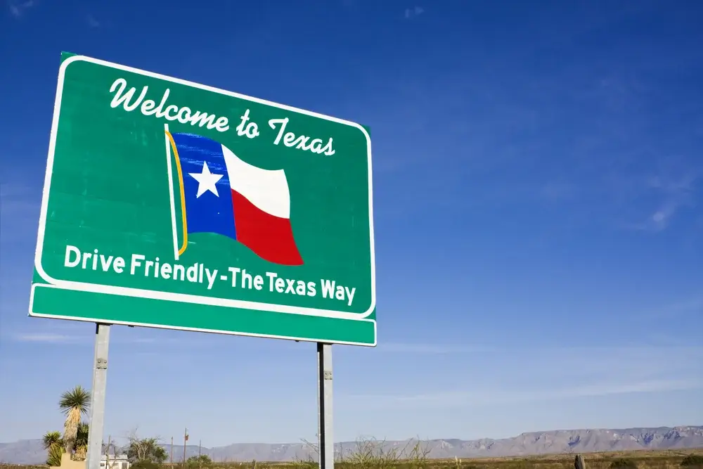 State Road Sign, Texas road trip, USA