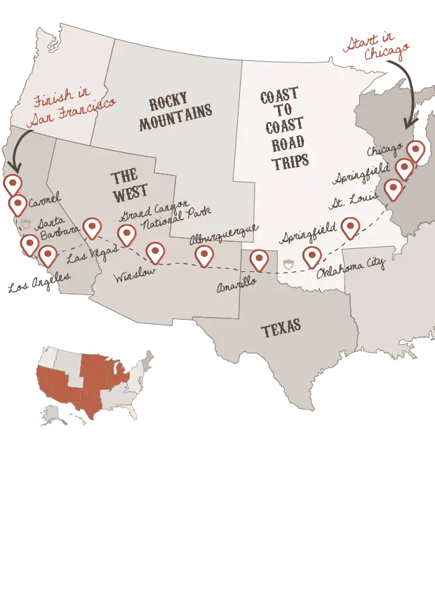 The Big Two route with The American Road Trip Company