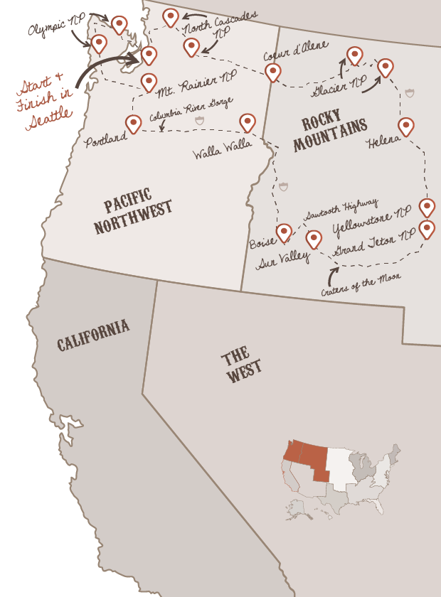 Ultimate North West route with The American Road Trip Company