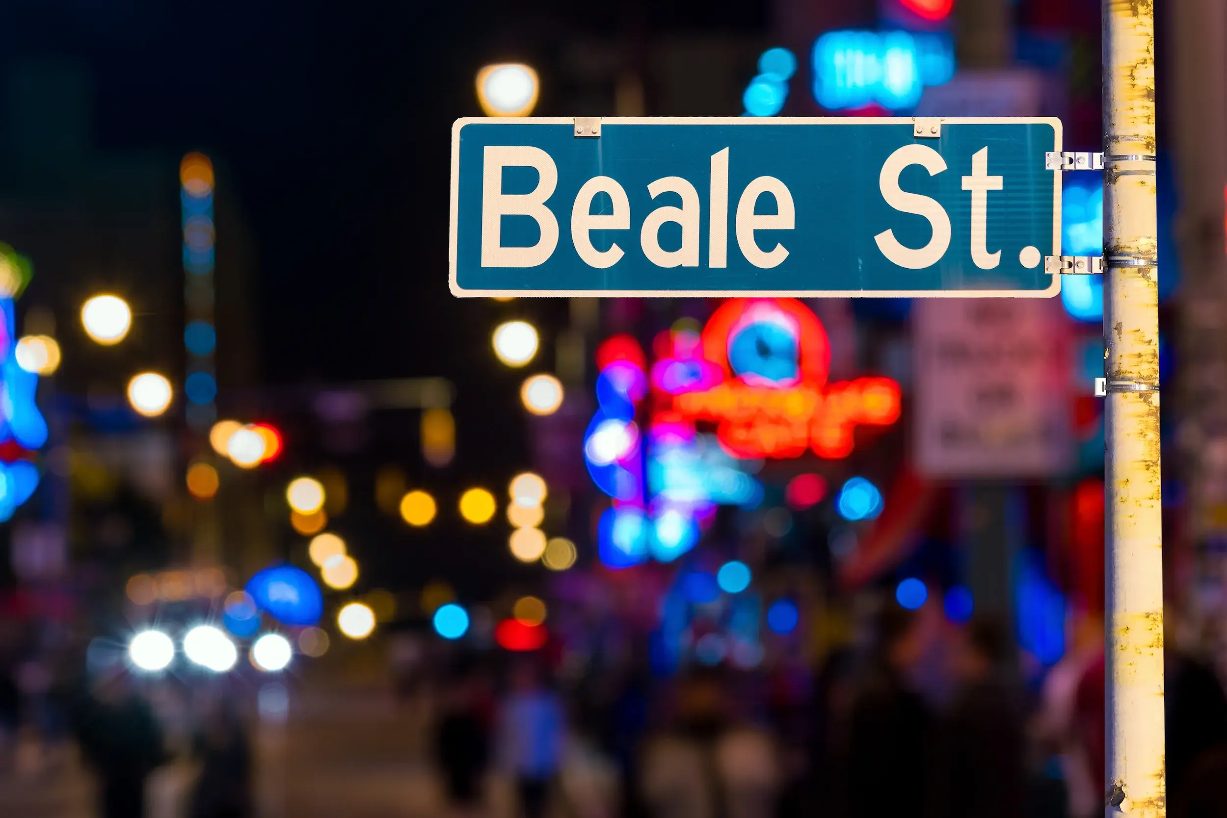 Beale street sign in Memphis, Tennessee