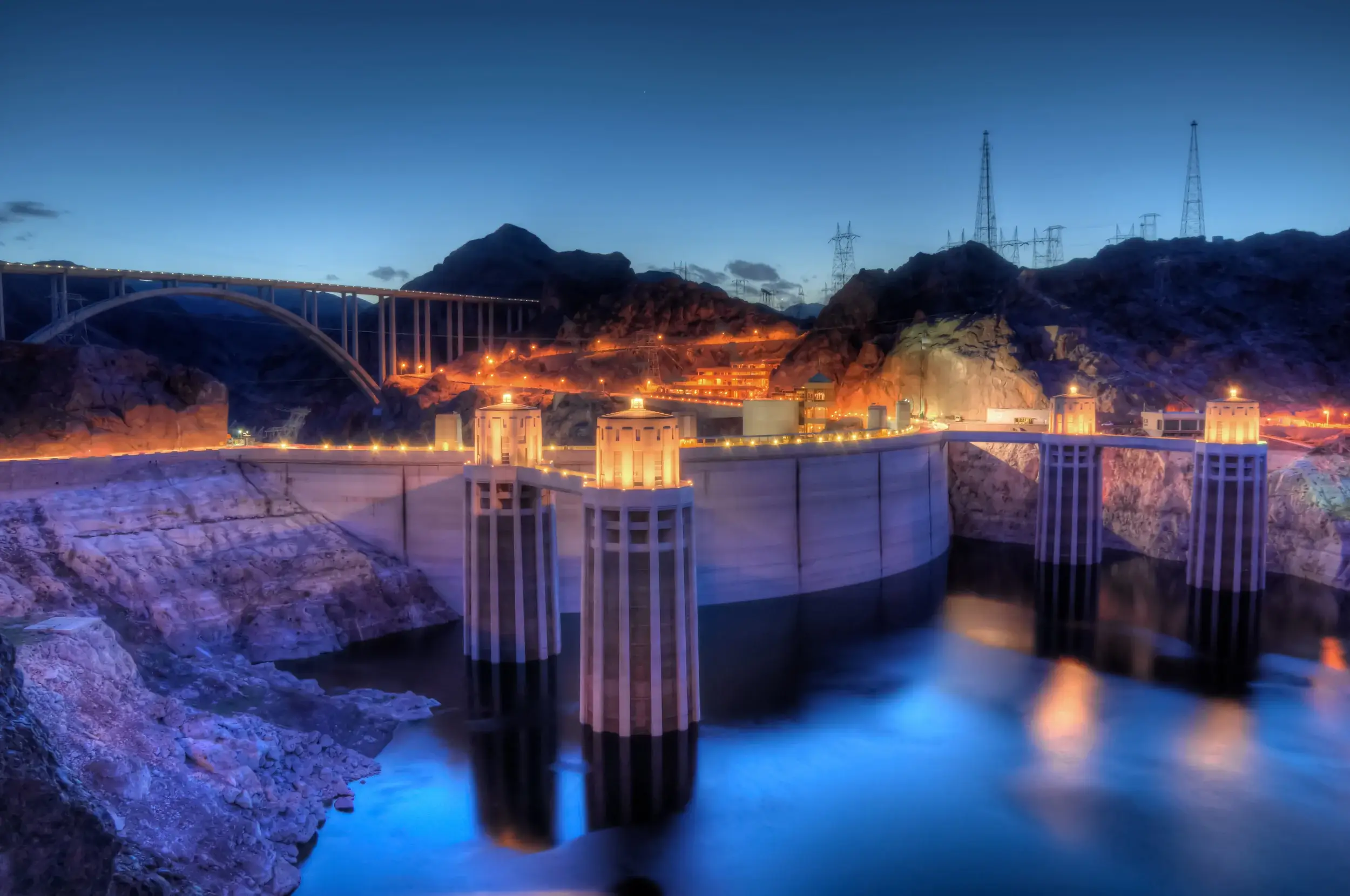 Hoover Dam, Nevada, at Night