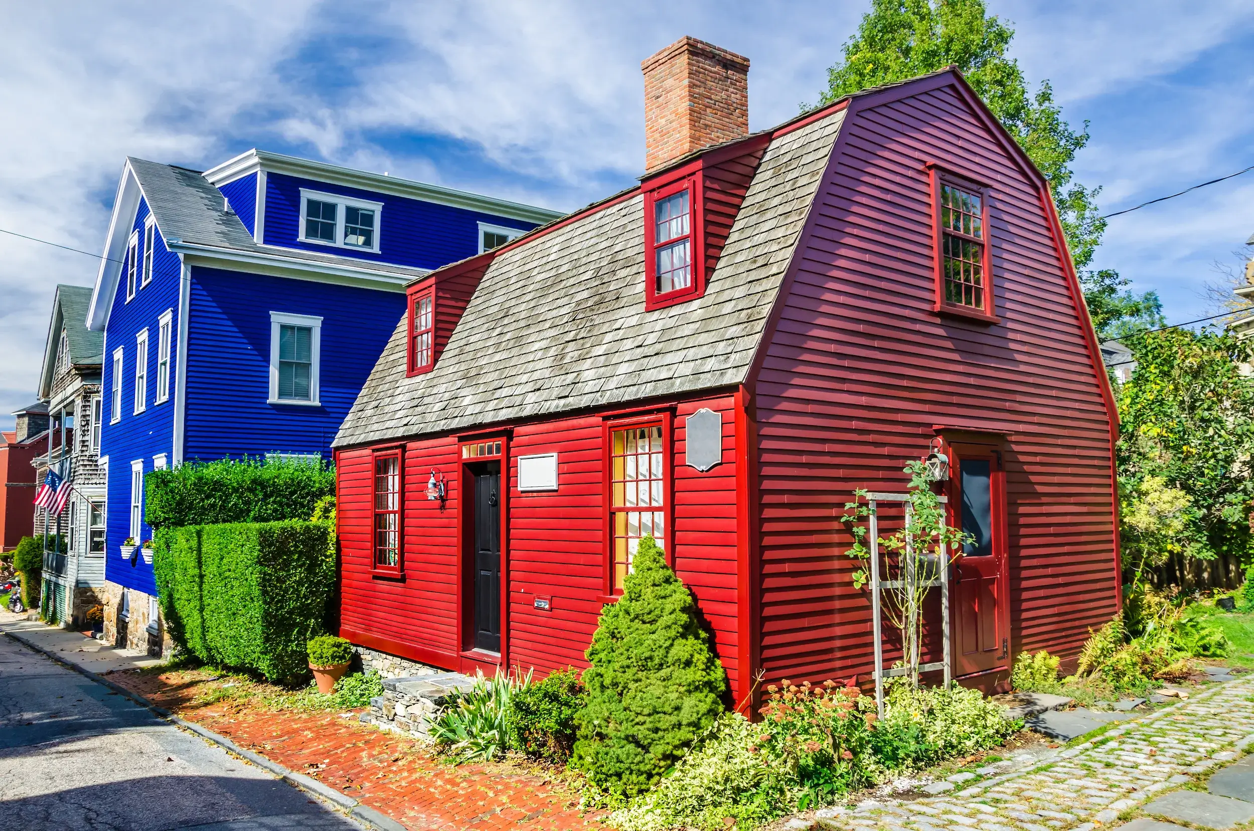 Newport, Rhode Island, Historic Colourful Wooden House
