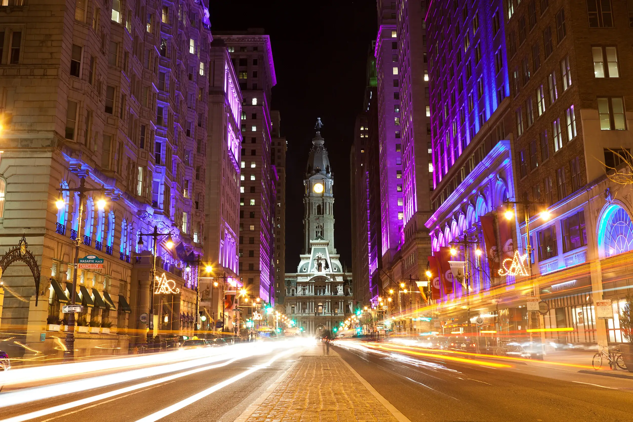 Philadelphia streets by night, East Coast Inspiration