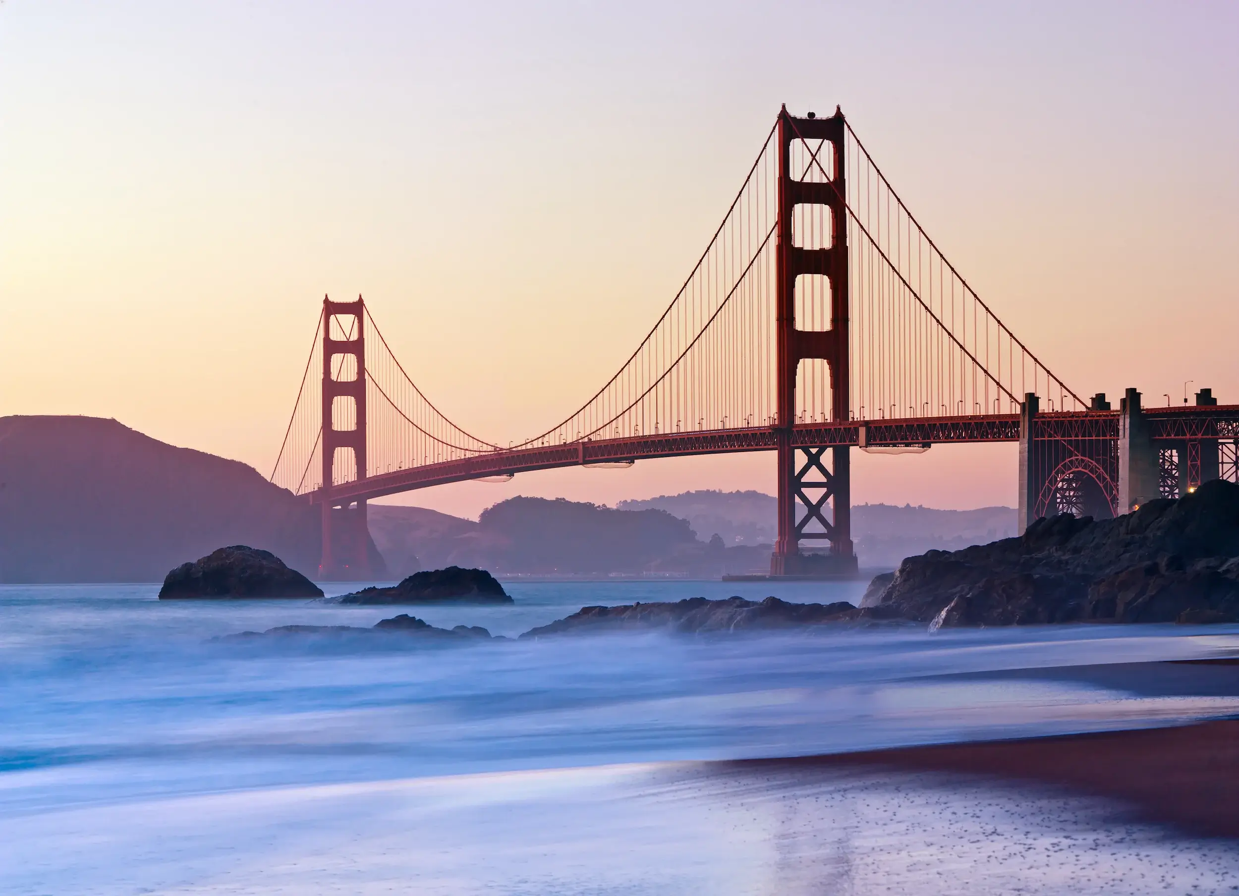 California Road Trips. San Francisco, Golden Gate Bridge.