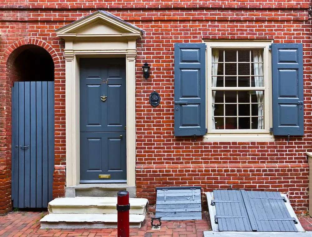 Historical house in Philadelphia, Pennsylvania, Autumn in New England