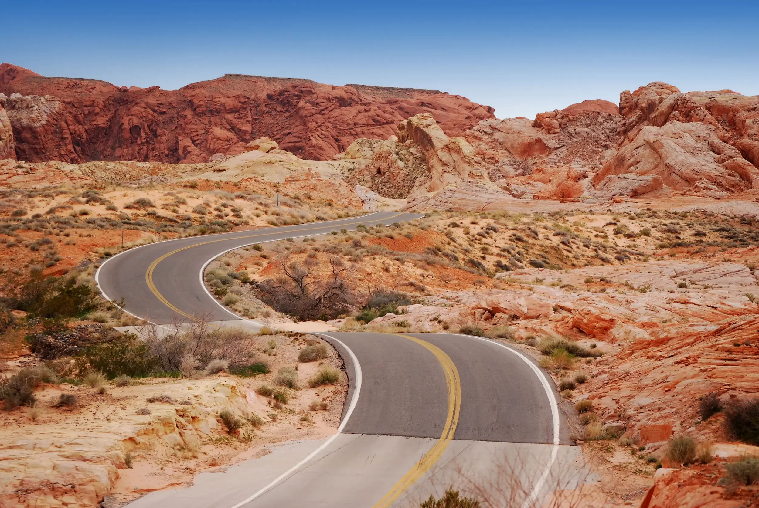 Twisting road in Valley Of Fire