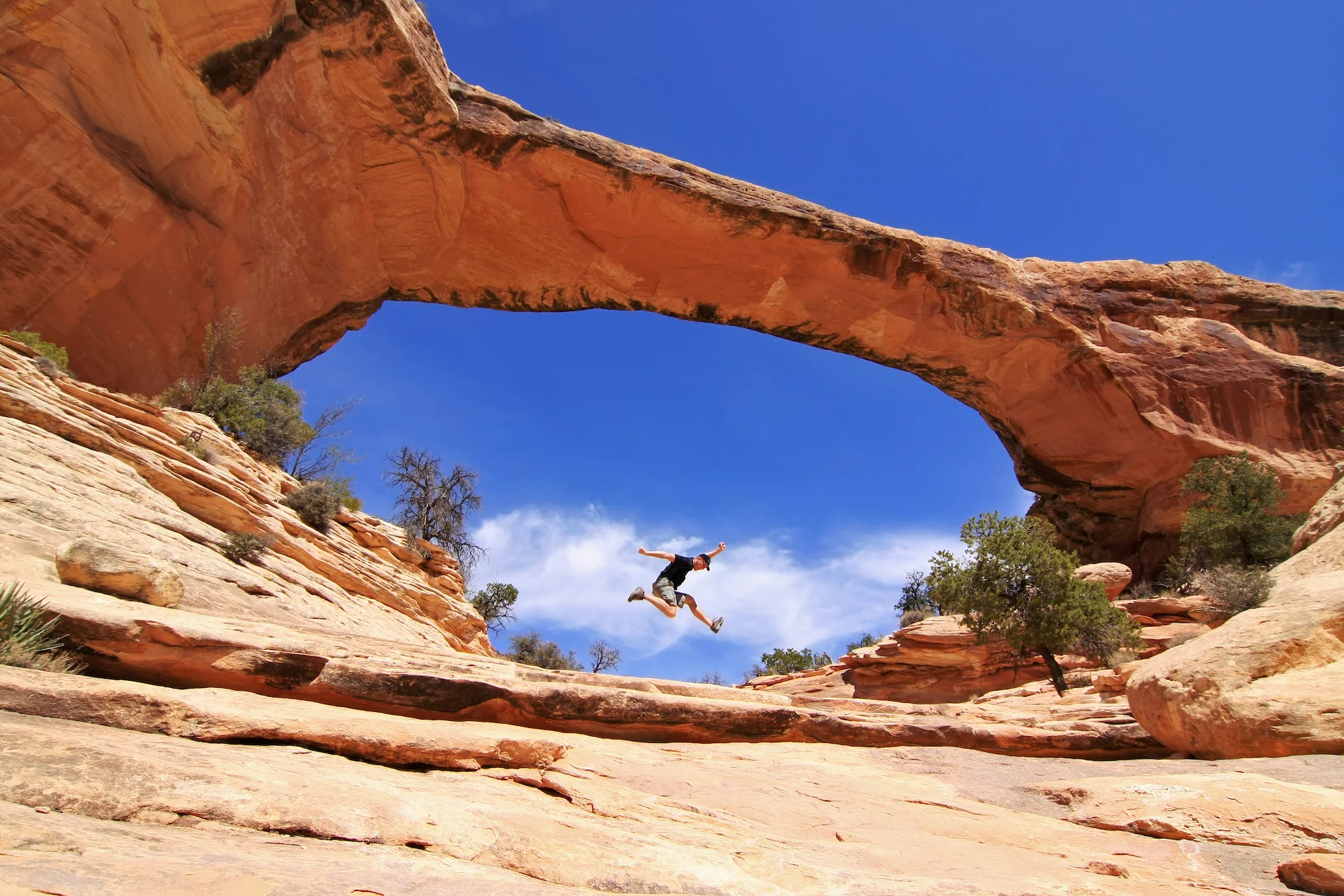 Owachomo Bridge in Natural Bridges National Monument, Utah.